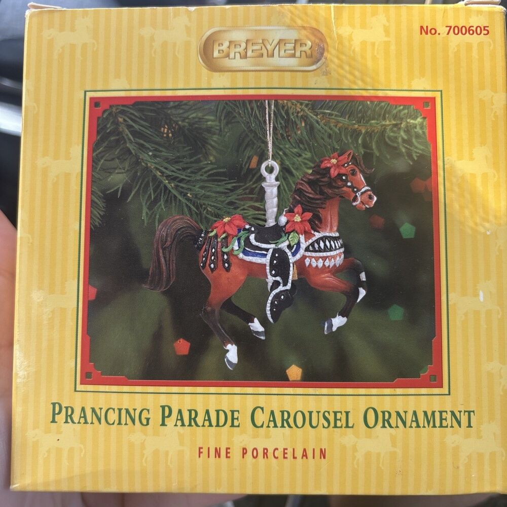 Breyer  2005 Prancing Parade Porcelain Carousel Horse Ornament  #700605 (B)